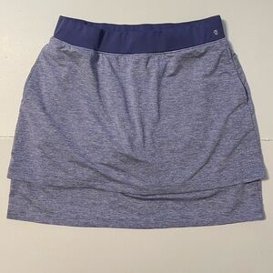 IZOD Golf Skort Women's Sz M Purple Stretch Pull On Side Pockets 2 Tier